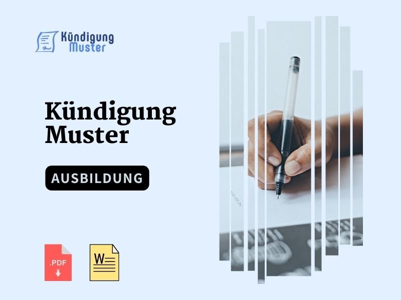Kündigung Ausbildung muster