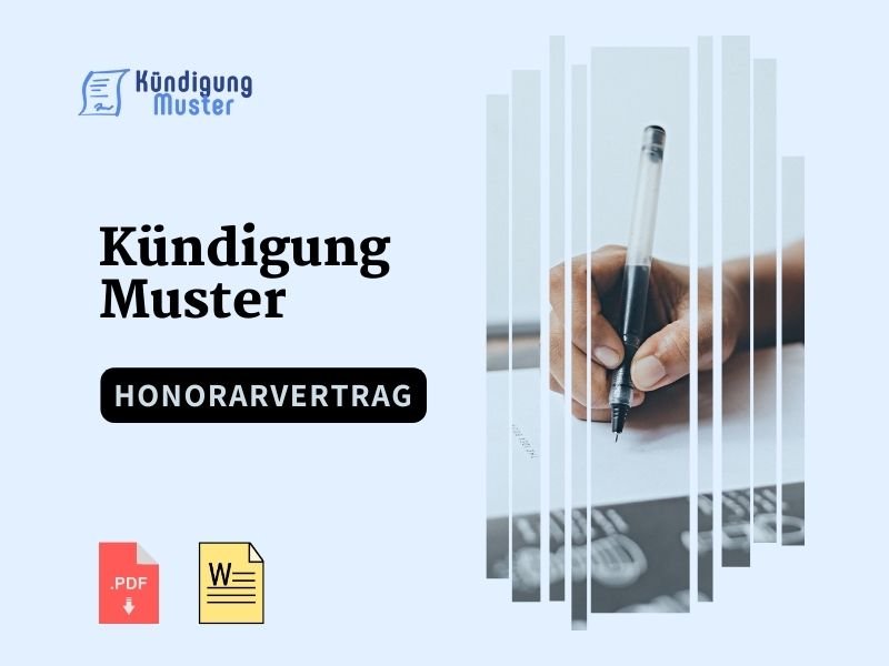 Kündigung Honorarvertrag muster