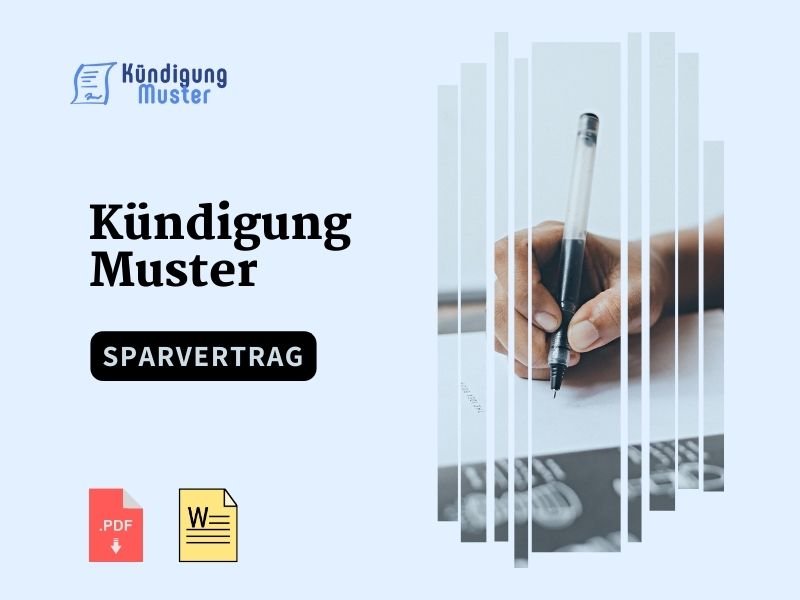 Sparvertrag Kündigung muster